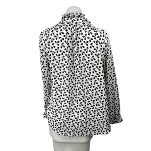 Ann Taylor Women's Floral Collared Long Sleeve Button Down Shirt Blouse Top Sz S thumbnail 4