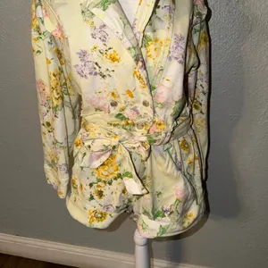 For Love & Lemons Chamomile Denim Romper Size Large thumbnail 4
