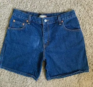 550 mom shorts relaxed fit size 12 blue denim thumbnail 1