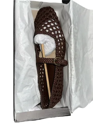 Cushionare Women’s Size 11 Brown Crochet Mary Jane Buckle Strap Weston Loafers thumbnail 9