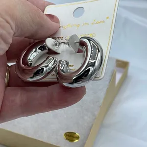 NWT 14K GP “Do everything in Love “ big puffy hoops thumbnail 7