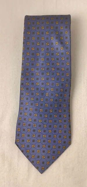 Beaufort Rack Men's Tie Blue Multicolor Silk Italy Geometric Print Necktie thumbnail 1