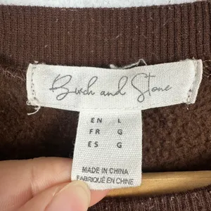Buch and Stone New York 1996 Legendary‎ Vibes Brown Sweatshirt Crewneck Women L thumbnail 5