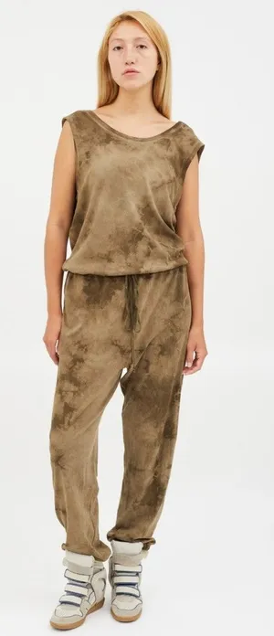Raquel Allegra Jersey‎ Shortsleeve Jumpsuit in Army Green Size 0 = US XS thumbnail 1