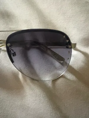 Women’s Diamond Stud Silver Metal Aviator Sunglasses Gradient Gray Lightweight Purple thumbnail 3