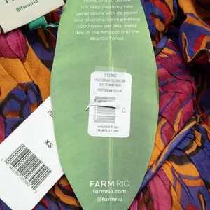 Farm Rio |‎ Fruit Dream Long Sleeve Pleated Tiered Dress thumbnail 7