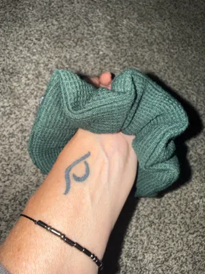 PARKE Forest Green Waffle Knit Hair Scrunchie thumbnail 3