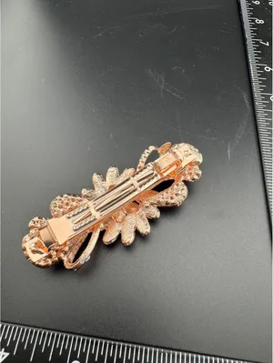Multicolor Rhinestone Flower Hair Clip Barrette thumbnail 4
