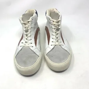 MADEWELL Sidewalk High-Top Sneakers Colorblock Leather White Brown Size‎ US 9 thumbnail 3