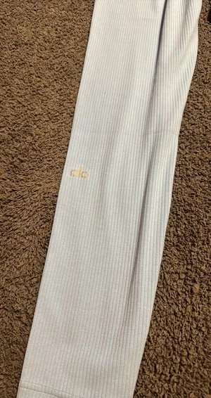 Alo Ribbed High-Waist 7/8 Blissful Legging size medium thumbnail 7