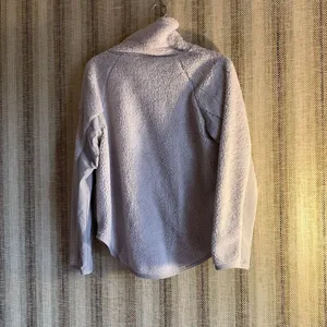 Nike Sweater Hoodie Pullover Women's Size Small White Turtleneck Athletic thumbnail 4