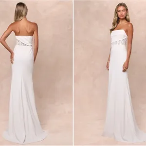 LULUS Bridal Wedding Sophisticated Elegant Corset Chic Lace Mermaid Gown thumbnail 4
