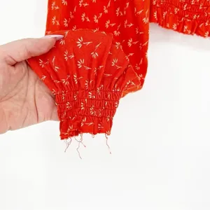 Urban Outfitters‎ Old Soul Floral Cropped Top Women's S Orange European Summer thumbnail 6