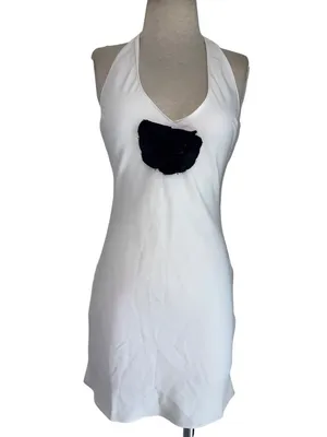 Amanda Uprichard Entela Dress in Ivory & Black Rose XSmall Womens Mini thumbnail 4
