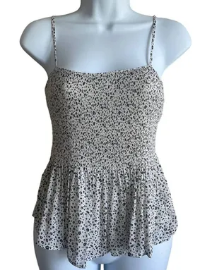 Lush‎ Women Crop Top XS Animal Print Babydoll Smock Bodice Coquette Flirty Y2K thumbnail 1