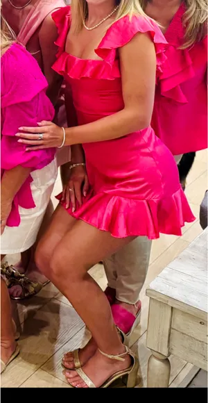 Lucy in the sky hot pink dress thumbnail 1