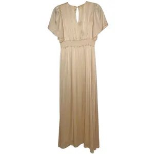 Baltic Born Satin Textured Maxi Dress Women's Champagne Size Large thumbnail 2