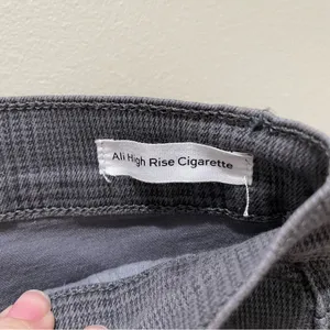 FRAME Denim Ali High RIse Cigarette Skinny Jeans in Washed Gray Plaid Size 25 thumbnail 11