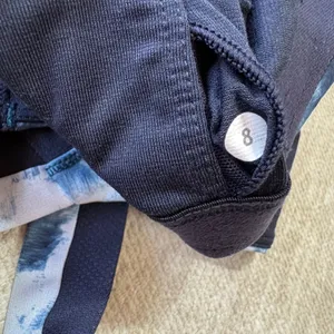 Lululemon On Your Way Sports Bra Women 8 Blue‎ White Tie Dye Luxtreme Activewear thumbnail 8
