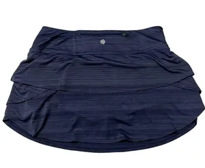 Athleta Iron Blue Stripe Swagger Skort Skirt thumbnail 4