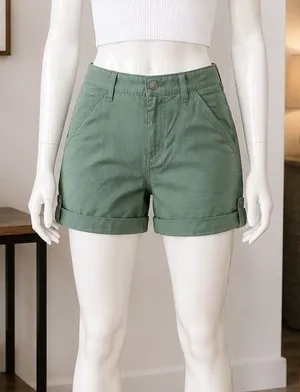 Carhartt Womens Shorts Green Ripstop Roll Tab Utility Cargo 18 thumbnail 1