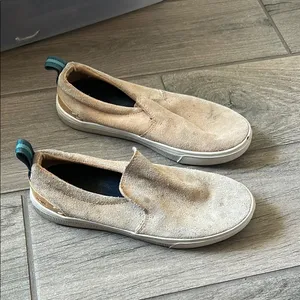 Toms Tan Suede Slip-On Flats thumbnail 2
