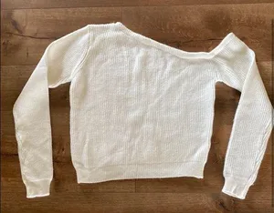 NWOT REVOLVE Ravie One Shoulder Sweater in White thumbnail 2