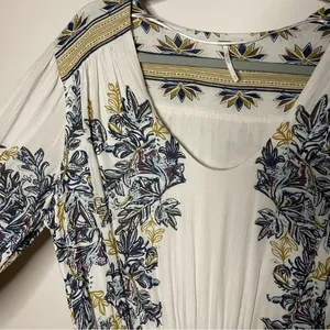 Free People Moonlight Drive Mini Boho Peasant Dress Ivory Small thumbnail 3