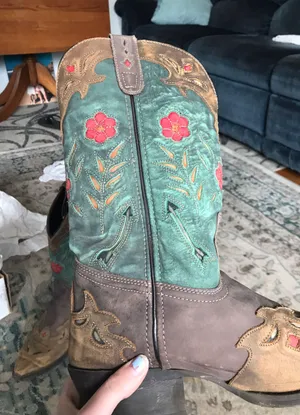 Laredo Knee High Tooled Western Cowgirl Cowboy Boots thumbnail 5