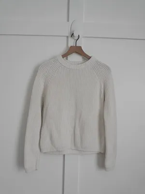 Quince Organic Cotton Fisherman Crew Sweater Ivory thumbnail 3