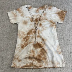Affliction Tye Dye Slices Tee cow skull braided thumbnail 4