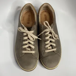 ECCO leather‎ sneakers gray brown size 41 thumbnail 2