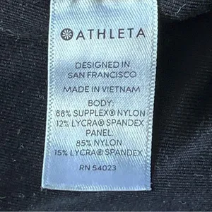 Athleta Black Leggings With Velvet Trim thumbnail 6