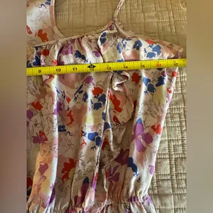 Parker Floral Racerback Silk Spaghetti Strap Mini Dress Size S thumbnail 9