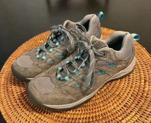 Gray‎ and Teal Eddie Bauer sneakers/hiking shoes women’s size 7.5 thumbnail 1