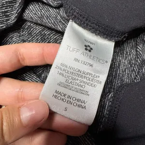 Tuff Athletics Gray Black Yoga Leggings S Supplex Lycra Workout thumbnail 8