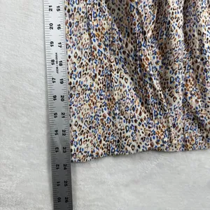 Petal‎ + Pup Blue Brown Animal Print Rayon Midi Skirt Womens Size US 6 Small thumbnail 6