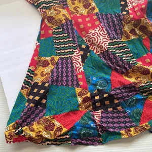 Dangerfield x ModCloth patchwork multi button front viscose dress, size 14 XL thumbnail 12