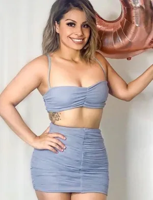 Salty 2 Piece Set Ruched Skirt and Crop Top thumbnail 7