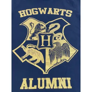 Harry Potter Tee Size M Black Hogwarts Alumni Gold Cotton Unisex New Without Tag thumbnail 2