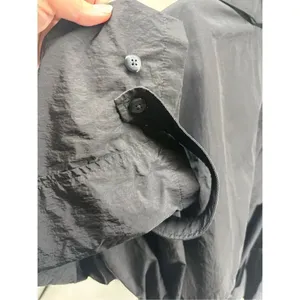ALO Yoga Crinkle On The Move Black Trench Coat Womens Unisex Size XXL thumbnail 8