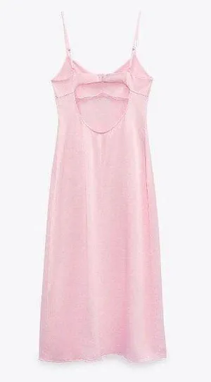 Zara Pink Midi Dress thumbnail 4