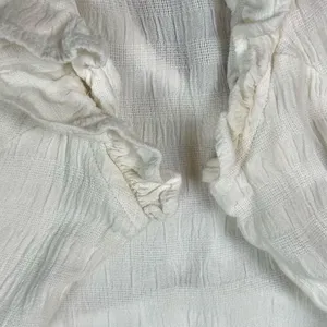 Japna 100% Viscose White Boho Cap Sleeve V-neck Peasant Top Babydoll Small thumbnail 10