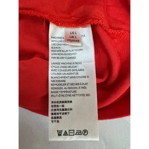 Maeve Anthropologie Red Geometric Print Ruffle Tie Neck Balloon‎ Sleeve Blouse L thumbnail 6