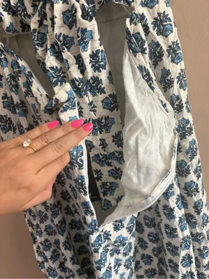 Lulus Flirty Fave Ivory Floral Print Tie-Back Midi Dress Size Small Sleeveless thumbnail 9
