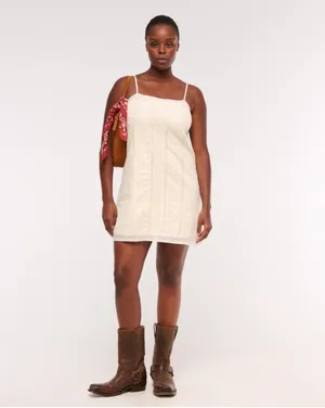 Abercrombie Lace Shift Embroidered Dress thumbnail 5