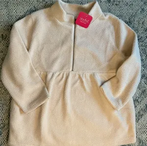 Maternity NEW Sherpa collared 1/ 2 zip sweatshirt in cream by Isabel Maternity thumbnail 1