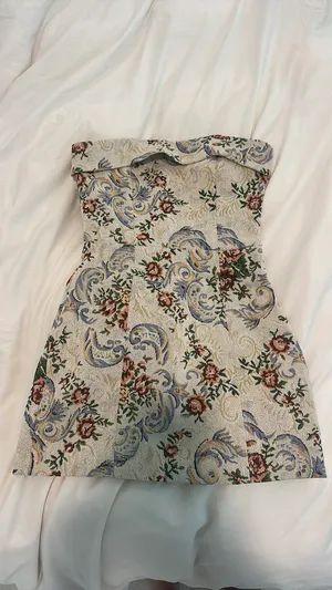 Edikted Floral Tapestry Mini Dress Lace-Up thumbnail 3