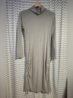 NWT Anthropologie / Saturday Sunday | Emily Mock Neck Midi Dress, size M thumbnail 4