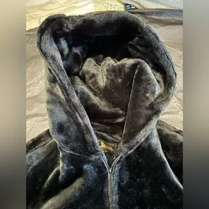 Donna Salyers Fabulous Furs Hooded Jacket Faux Fur Brown Size Large thumbnail 6